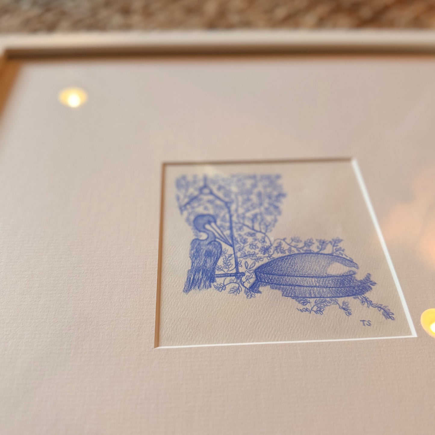 cajun chinoiserie: pelican [original sketch]