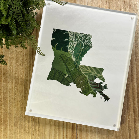 geaux green  · framed print