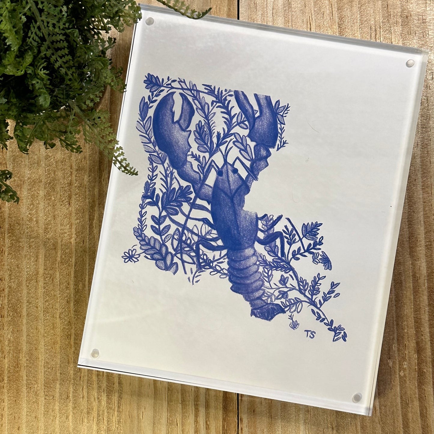 cajun chinoiserie crawdad  · framed print